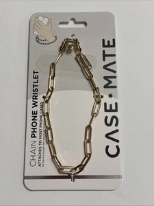 Case-Mate Bracelet Lanière Téléphone Détachable avec Chaîne Métal Doré - Or - Photo 1 sur 4