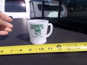 Tazza caffè Tyndall South Dakota Farmers Union Oil Co COOP Fire King vecchio logo - Foto 1 di 6