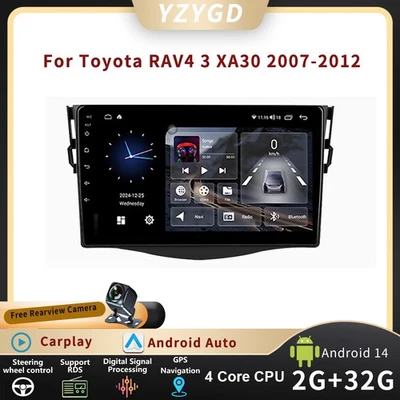 For Toyota RAV4 3 XA30 2007-2012 CarPlay Android Auto Stereo Car Radio GPS Navi  - Image 1 of 4
