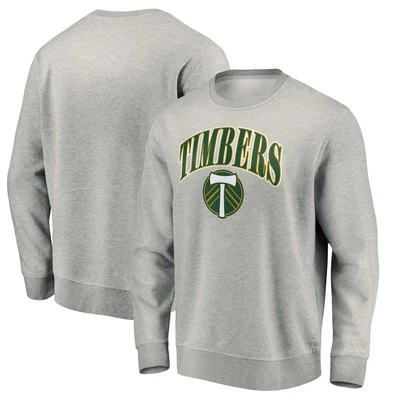 Men's Heather Gray Portland Timbers Team Arch Pullover Sweatshirt - Image 1 of 3
