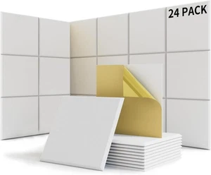 suzao 24 pezzo Pannello Fonoassorbente 24 Pezzi, Bianco porcellana - Foto 1 di 7