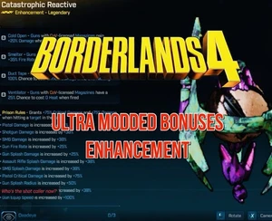Borderlands 4 Modded Level 50 Item Ultra Stat Bonus Enhancement XBOX X/S PS5 PC - Picture 1 of 2