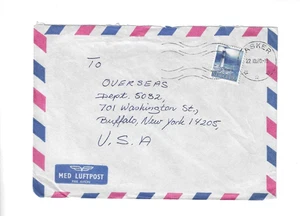 NORWEGEN 1980 Brief von Asker nach USA verschickt - Bild 1 von 2