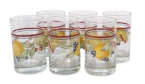 Vintage Corelle Coordinates Abundance 7oz Juice Glasses by Corning Set of 6 - Picture 1 of 8