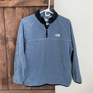The North Face Light Blue Fleece Jacket Youth Size XL 1/4 Zip Pockets Childrens - Picture 1 of 8