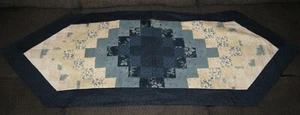 New! Blue Floral Themed Decorative Table Runner (53" x 19) - Picture 1 of 4