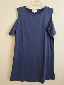 Umgee Womens Size Small Dress Blue Shift Tshirt Style Short Sleeve - Picture 1 of 4