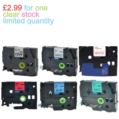 CARTRIDGE CAPTAIN Multipack COMPATIBLE LABEL TAPE fits BROTHER, 12mm,18mm P-TOUCH GL- Printer