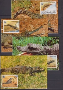 F2042 - Congo  1987 - Maxicard - Dieren / Reptile / Crocodile  - WWF - Picture 1 of 1