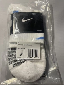 NBA Nike Authentic White Socks Size XL Men 12-15 Ankle SocksPAA446-109 S84 - Picture 1 of 3