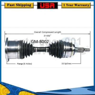 Junta de eje CV delantera derecha para GMC K2500 4x4 6,5 L 2000 1999 1998 1997 1996 1995 Foto 1 de 2