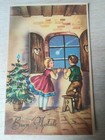 CARTOLINA postale postcard postkarte vintage anni 50 BUON NATALE Merry Christmas