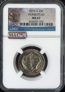 2015-S Homestead Quarter NGC MS67 MAC Quality - Picture 1 of 2