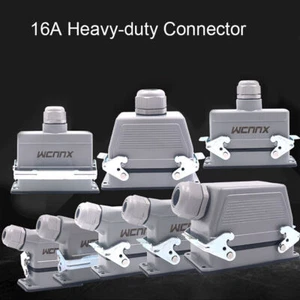 Heavy Duty Connector Waterproof Aviation Plug Socket 16A 500V 6/10/16/24-48Pin - Picture 1 of 34