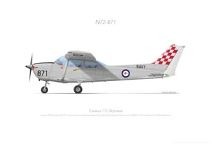 CESSNA 172 SKYHAWK N72-871 RAN - A3+ Profile Print - Bild 1 von 4