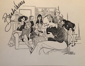 Brenda Vaccaro Signed Al Hirschfeld Print - JAKE’S WOMEN - Broadway - Picture 1 of 1