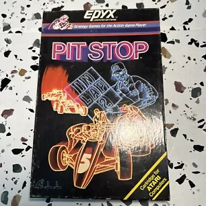 Vintage Commodore 64 Cartridge Pit Stop Game In Box Epyx Computer Software - Picture 1 of 8