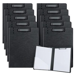 10 Pack A4 Foldover Clipboard Foldable File Folder Flip Writing Pad for Office - Picture 1 of 7