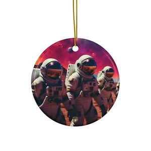 Astronauten Keramik Ornament - 2-seitiger Druck - Bild 1 von 3