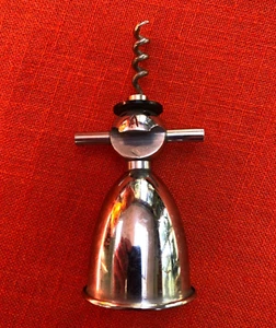art deco snowman corkscrew jigger bottle opener chrome vintage barware as-is - Picture 1 of 3
