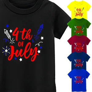 Independence Day 4th Of July Ameriacn Kid's T-Shirt USA Patriot New Gift Tee - Picture 1 of 14