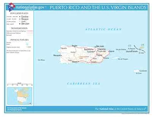 Puerto Rico Referenz laminierte Wandkarte - Bild 1 von 1