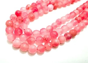 Light Pink Agate Faceted Round 10mm Gemstone Beads - RNF131C - Picture 1 of 3