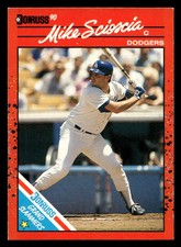 1990 Donruss Mike Scioscia #7 Los Angeles Dodgers