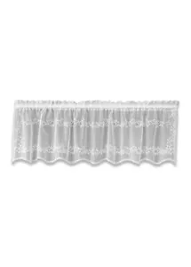Sheer Divine White Lace Window Valance by Heritage Lace - Picture 1 of 1