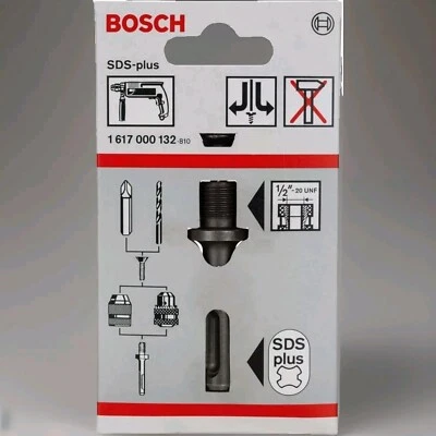 BOSCH SDS-plus Adapter für 1/2 Zoll - 20 UNF Bohrfutter Aufnahme 1617000132 - Bild 1 von 2