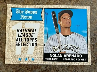 2017 Topps Heritage #373 Nolan Arenado - Colorado Rockies - Image 1 of 2