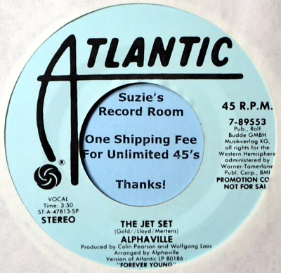 Alphaville The Jet Set DJ Promo NM 45 7" Vinyl Synth Pop -Orig U.S. Issue Foto 1 de 3