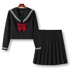 [TUISKU] Sailor Uniform Cosplay High School Girl Uniform Long Sleeve Pleated Ski