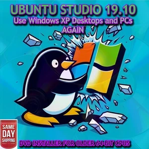 Ubuntu Studio 19.10 Installer DVD - Perfect for Older 64-Bit Computers! Secured - Picture 1 of 1