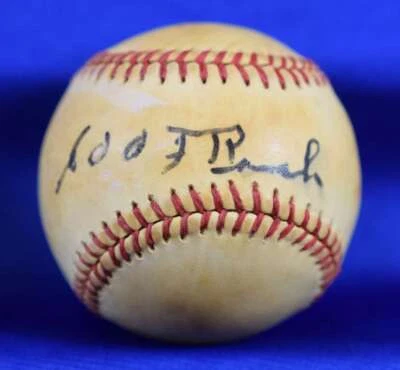 Edd Roush JSA COA Autograph Feeney National League Signed Baseball - Image 1 of 2
