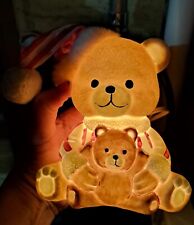 1980s Ceramic Bedtime Teddy Bear In Jammies Figural Corded Nightlight
