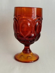 Vintage LE Smith Mond und Sterne Amberina Kelch 11 Unzen Wasserglas 6" - Bild 1 von 9