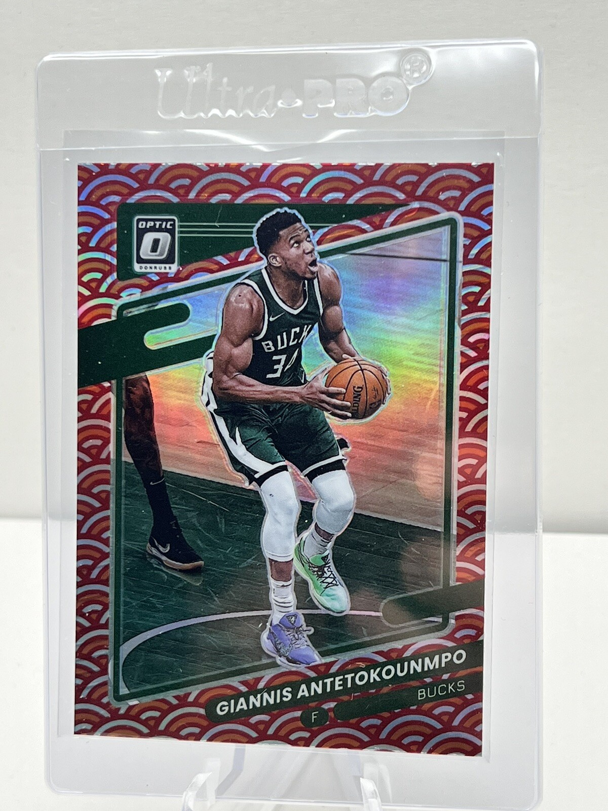 Giannis Antetokounmpo 2021-22 Donruss Optic Photon Prizm 31 Rare SSP CASE HIT