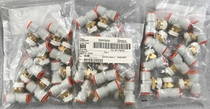 Lot Of 29 SMC KQ2T13-37AS Male Branch Tee,1/2 Fittings New In Bags No Boxes - Picture 1 of 5