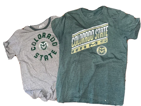 CSU Rams 2 lot of Shirt Size X-large Green Short Sleeve Pullover Men's football Cover