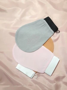 100% Viscose Exfoliating Glove Fake Tan Remove Dead Skin Bath Body Scrub Mitt - Picture 1 of 10