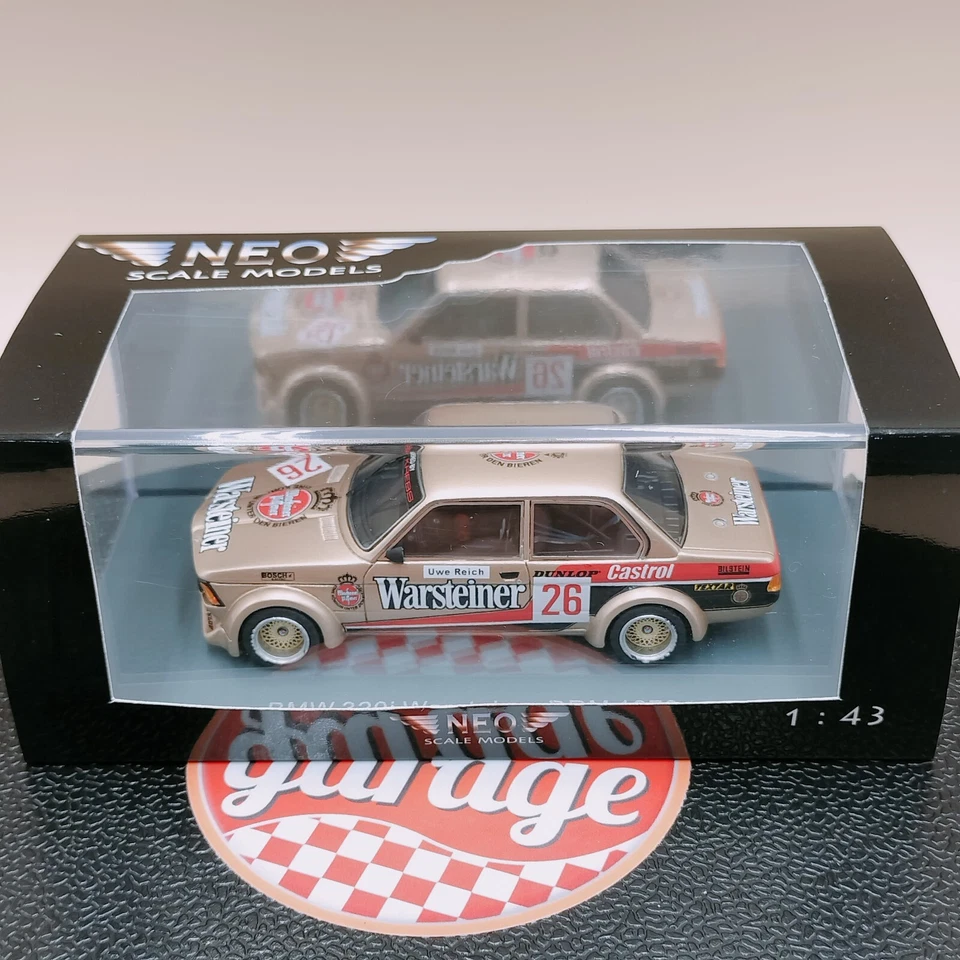 NEO scale models 1/43 BMW 320i Warsteiner DRM 1979 #26 NEO45229 resin gold - Image 1 of 4