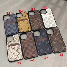 Leather Pattern Cover Card Case for iPhone 15 Pro Max,Plus/14 Plus/13 Mini/12/11