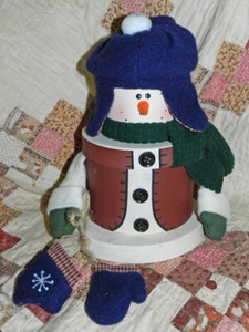 SÜSSE HANDGEFERTIGTE RUNDE/HUTSCHACHTEL SCHNEEMANN! - Bild 1 von 1