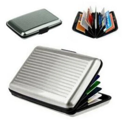 Mini Cartera de Aluminio RFID Portatarjetas de Crédito Estuche para Tarjetas de Visita Estuche de Metal para Identificación EE. UU. Foto 1 de 4