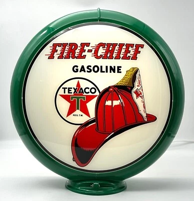 Globo de bomba de gás TEXACO FIRE CHIEF 13,5" - ENVIO TOTALMENTE MONTADO! FEITO NOS EUA! - Imagem 1 de 4