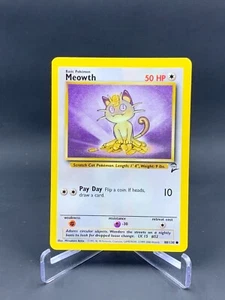 Pokemon Base Set 2 Meowth 80/130 Non Holo LP - Picture 1 of 2