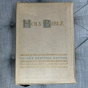 Vintage Holy Bible KJV Golden Heritage Edition Large Print Indexed Red Letter - Bild 1 von 24