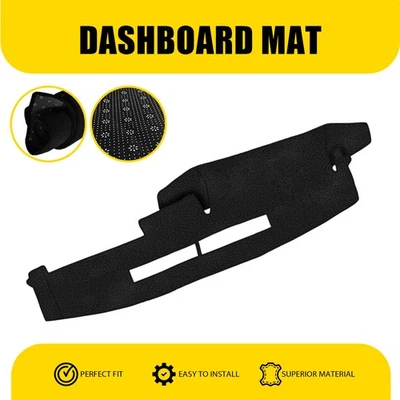 Fit Chevrolet K1500 K2500 K3500 1988-1994 Dashboard Pad Black Anti-Slip DashMat - Image 1 of 4