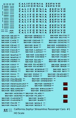 K4 HO Scale Decals California Zephyr WP DRGW CB&Q Streamlined Passenger Car #1 - Image 1 of 3